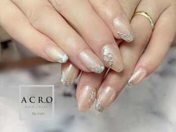 アクロネイル アンド アイ(ACRO NAIL&EYE)/シェルフレンチネイル