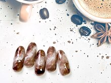 ネイルサロン&スクール ジーナ(GINA)/カフェラテマーブルネイル