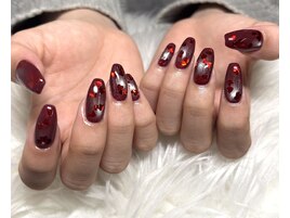 バレンタインネイル