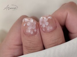 桜フラワーアートネイル