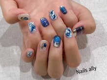 ネイルズアリー 立川店(Nails ally)/薔薇×マグネット×アンティーク