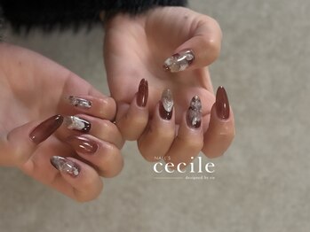 セシル(Cecile)の写真/大人女性の心を掴む上品な高クオリティのデザイン多数ご用意◎爪の形・長さ・形がキレイに見える美爪に♪