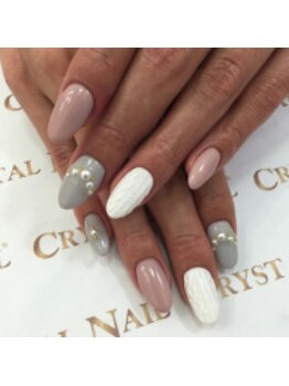 クリスタルネイル ボンベルタ橘店(CRYSTAL NAIL)/ニットネイル