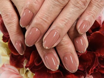 ダブルネイル(Double Nail)/【ほり】秋のラメライン