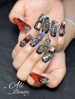 長さだし　デザインネイル