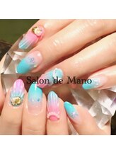 サロンドマーノ(Salon de Mano)/大人気！人魚の鱗ネイルも定額OK