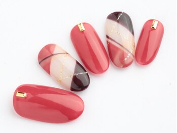 エムスラッシュ ソル センター南(M.SLASH SOL)/大きめチェックネイル