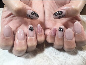 アロココネイル(Alococo nail)/まっくろくろすけネイル