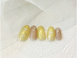 イエローオーロラ/リボンネイル