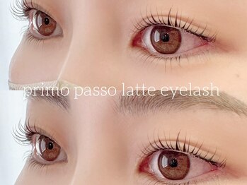 プリモパッソラテ 知多店(Primo Passo LATTE)の写真/自然で繊細な仕上がりが長続き★ノーメイクでも馴染むカールで印象的な目元に☆大人気マスカラパーマも◎