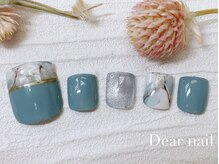 ディア ネイル(Dear nail)/フット水色大理石