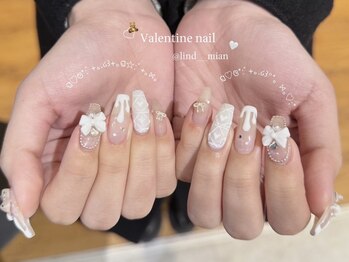 リンドネイル バイ モカ アンド ララ(Lind nail by moca and LaLa)/【mian】バレンタインネイル