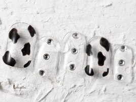 クリア牛柄動物ビジュー6980yen