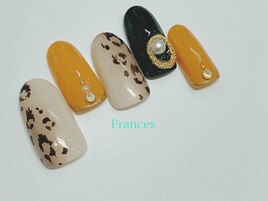 新作　縦グラデ×ヒョウ柄