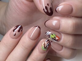 バレンタインネイル