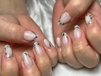 ネイルサロン プール ヴー(Nail Salon Pour Vous)/【夏定額】シェルミラーネイル