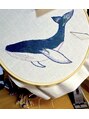 うたた寝 刺繍のデザインは自分で描いてます。