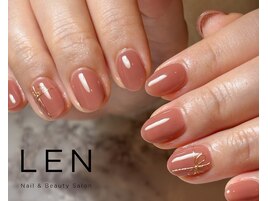 ゴールドリボンネイル