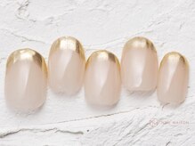 ネイルメゾン 池袋店(NAIL MAISON)/先端ミラーベージュ￥6800