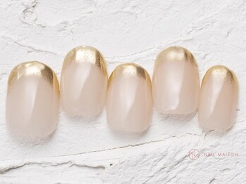 ネイルメゾン 池袋店(NAIL MAISON)/先端ミラーベージュ¥6800