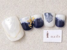 アイネイルズ 三宮店(I nails)/ネイビーニュアンスフット