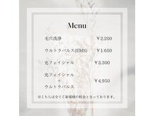 エステメニュー