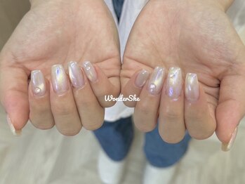 ワンダーシー(WonderShe)/オーロラミラーネイル