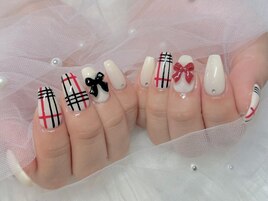 チェックネイル ¥8000+追加