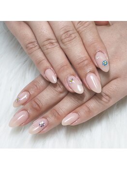 エーティーネイル セカンド(A.T Nail 2nd)/ストーンでお花