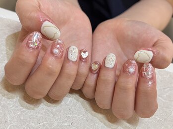 ライトウェーブ 長野駅前店/ミラーアート×キラキラネイル♪