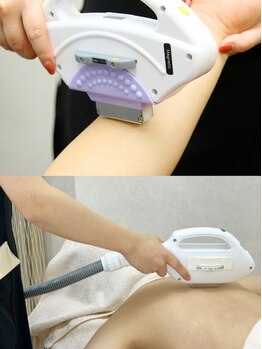 グロワール(gloire)の写真/【抜け感抜群で結果の早い超美肌脱毛が大人気】パーツ脱毛もOK!お客様毎に照射面を換える徹底した衛生管理!
