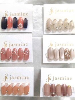 ジャスミン(jasmine)の写真/【オフもフィルインも込◎】定額10本アートコース8000円♪華やかなパーツも載ったサンプル多数◎