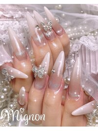 ワンホンネイル/リボンネイル