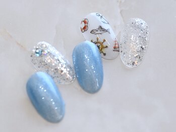 ルシェルアイ/ラメ☆マリンネイル