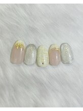 キュント(Qun’t)/春のパステルツイードネイル