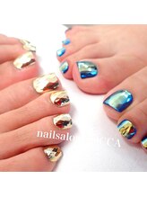ネイル ロッカ(nail LOCCA)/メタリックペディ　7980円