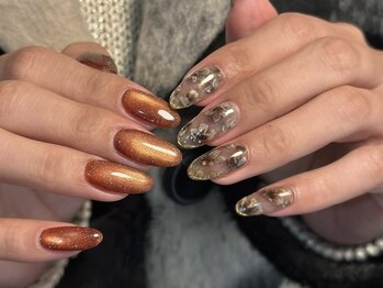 タスメット(+met)の写真/繊細な手描きアート、絶妙なストーン配置も自由自在♪こだわり&上品な洗練された美しい指先へ*