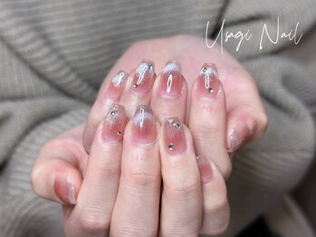 ウサギネイル 新大久保店(usagi nail)/マグネットフレンチ秋可愛い