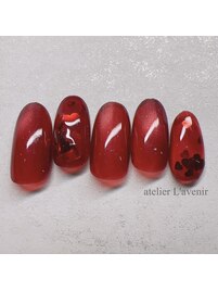 奥行きハートマグネット