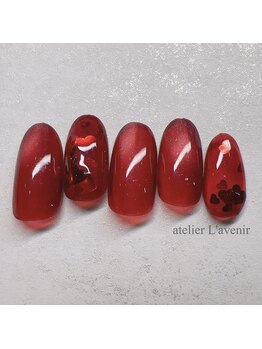 アトリエラブニール/奥行きハートマグネット