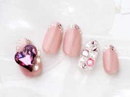 ピンクハートnail