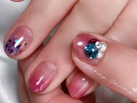 押し花ネイルとdouble180