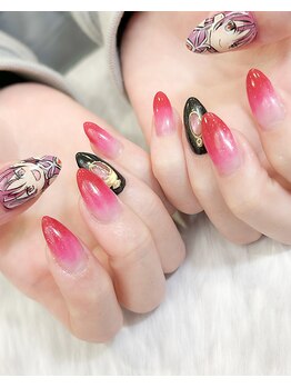 まどマギ佐倉杏子痛ネイル