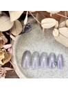 natural ホロフラワーネイル