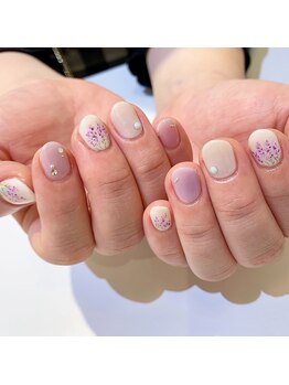 ネイルズ ララ(nails Lala)/ラベンダーネイル。