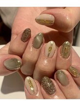 カラン 焼津店(CALIN)/綺麗めニュアンスネイル