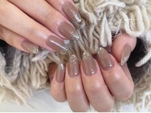 アンルボネイルアイラッシュ(anlubon)/大人上品ネイル