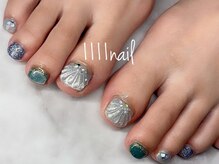 イチイチイチイチネイル(1111nail)/ブルー系で夏おまかせフット☆