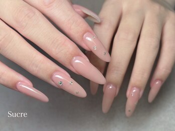 シュクル(Sucre)の写真/《ちゅるんとツヤ感》ネイルが初めての方も◎ワンカラー・フレンチ・グラデ等各種OK◎車来店OK〈都府楼前〉