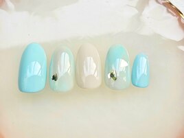 ハートブルーネイル